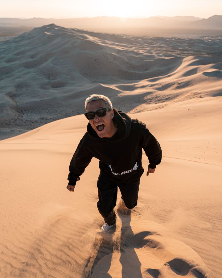 Runner on dunes