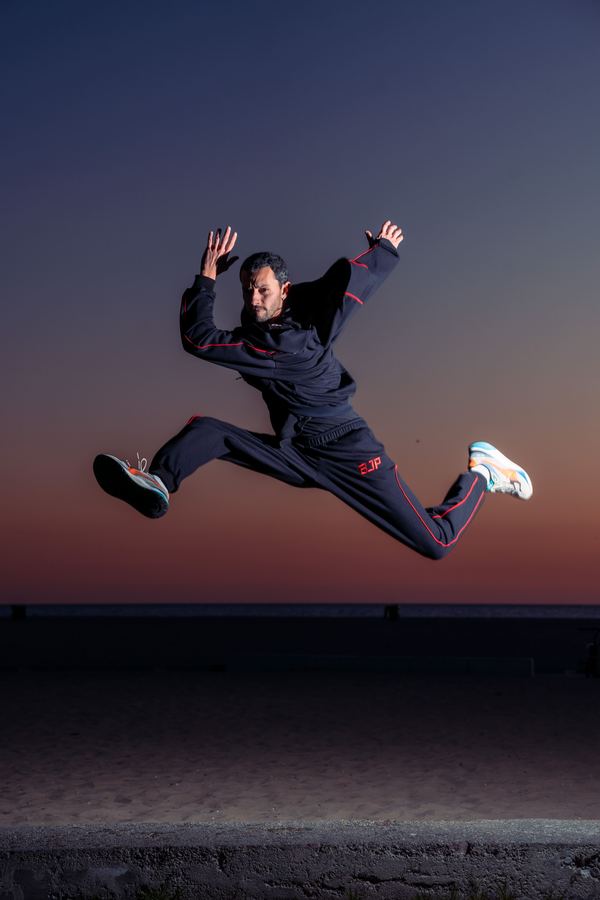 Leap at sunset